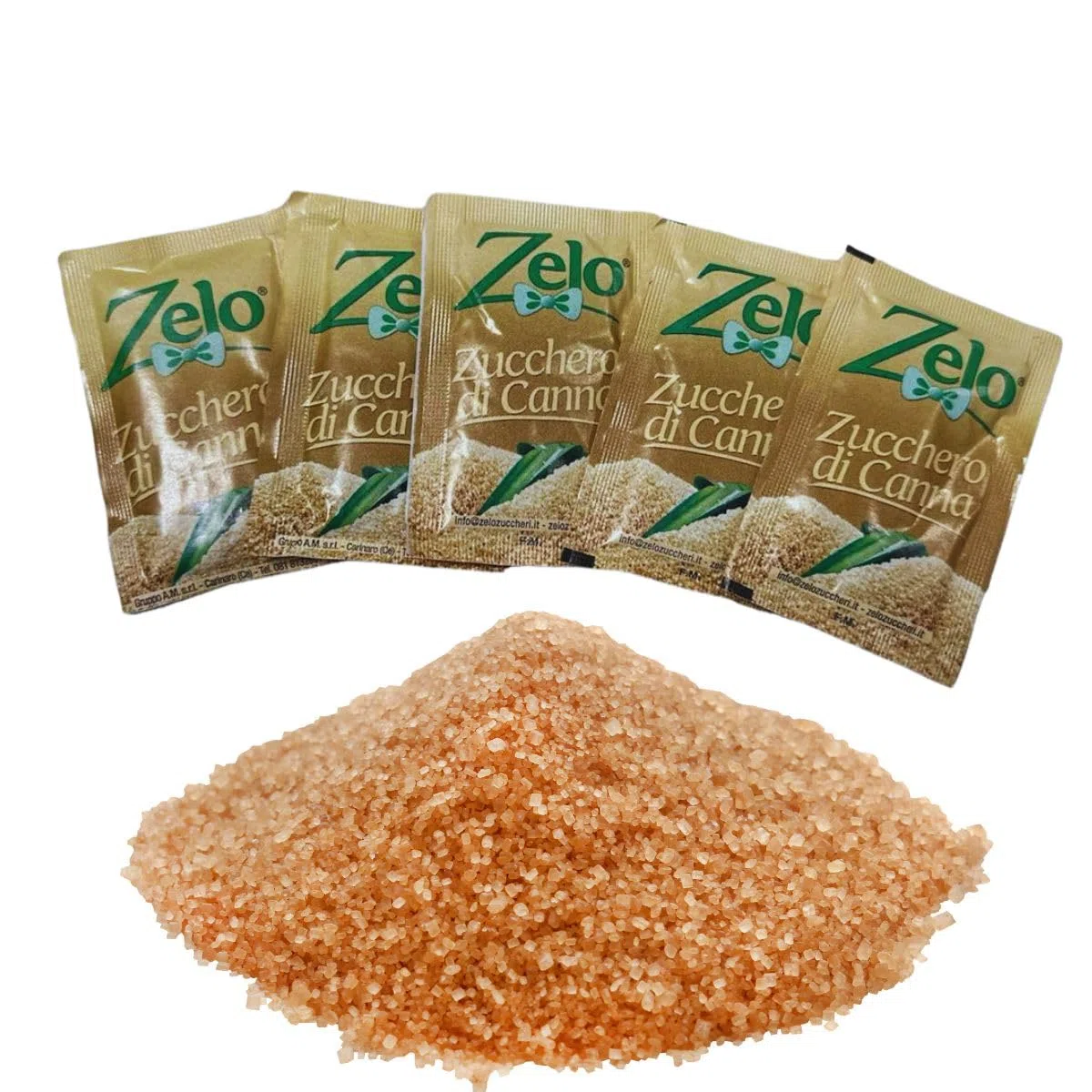 5 KG Zucchero di Canna - Kit 1000 Bustine di Zucchero di Canna - Set Accessori Caffè (Zucchero di Canna, 1000) Casa,Bar, Ristoranti, Alberghi
