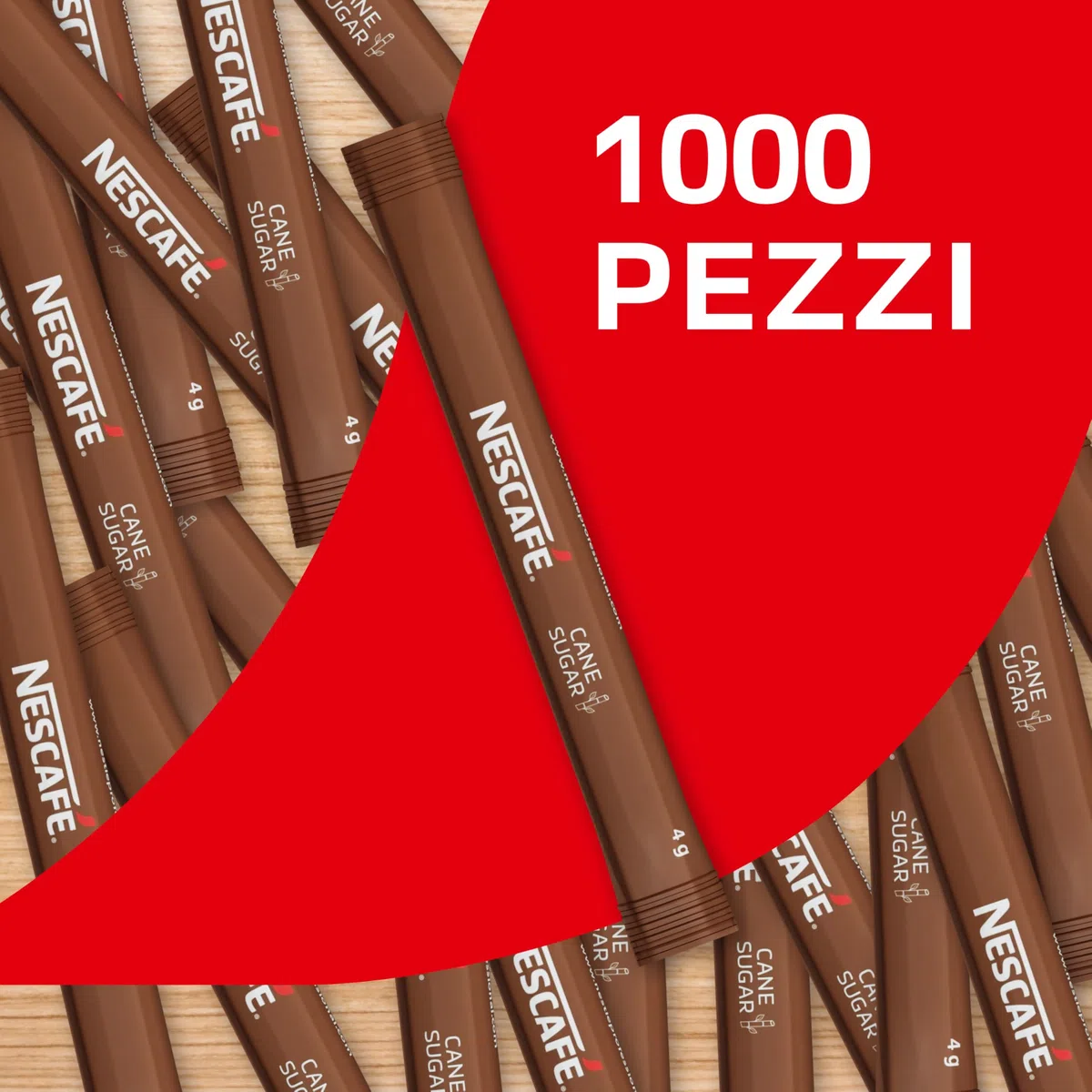 NESCAFÉ Zucchero di Canna, 1000 Bustine da 4g (4kg)